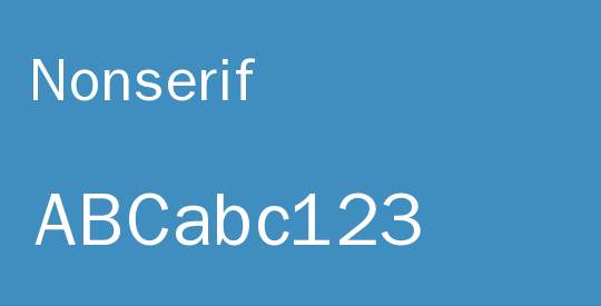 Nonserif