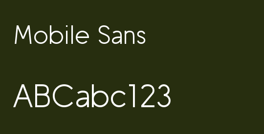 Mobile Sans