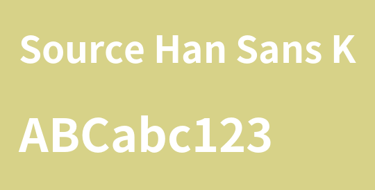 Source Han Sans K