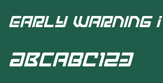 Early Warning Italic