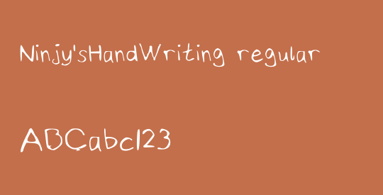 Ninjy'sHandWriting regular