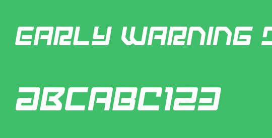 Early Warning Semi-Italic