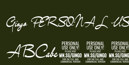 Gingo PERSONAL USE
