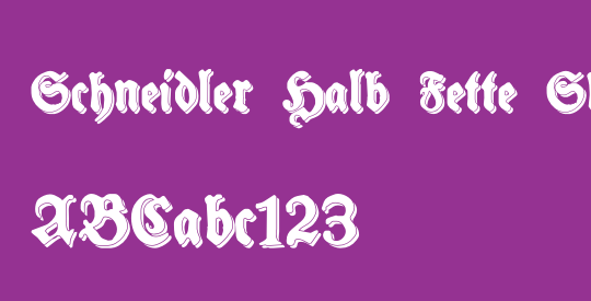 Schneidler Halb Fette Shadow