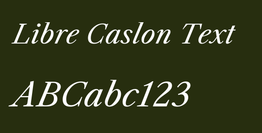Libre Caslon Text