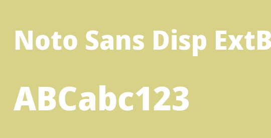 Noto Sans Disp ExtBd