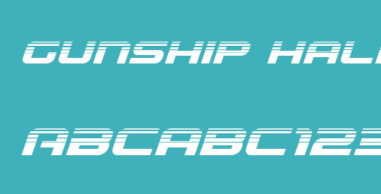 Gunship Halftone Italic