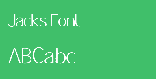 Jacks Font