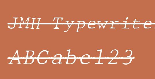 JMH Typewriter mono Fine Over