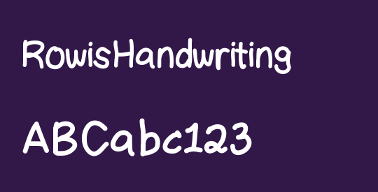 RowisHandwriting