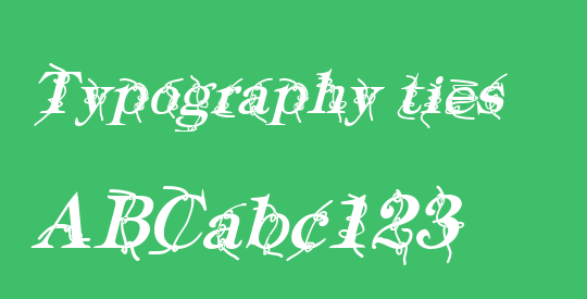Typography ties
