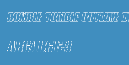 Rumble Tumble Outline Italic
