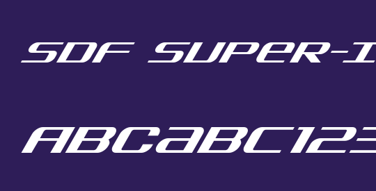 SDF Super-Italic