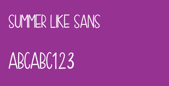 Summer Like Sans
