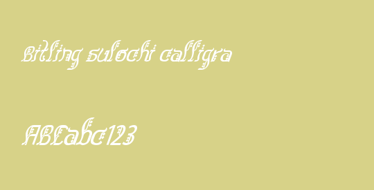 Bitling sulochi calligra