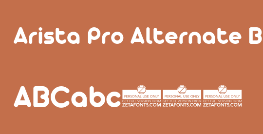 Arista Pro Alternate Bold
