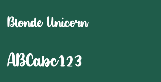 Blonde Unicorn