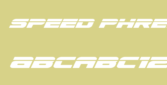 Speed Phreak Italic