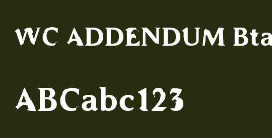 WC ADDENDUM Bta Bold