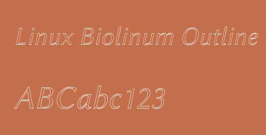 Linux Biolinum Outline