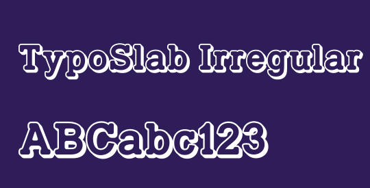 TypoSlab Irregular Shadowed Demo