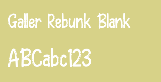 Galler Rebunk Blank