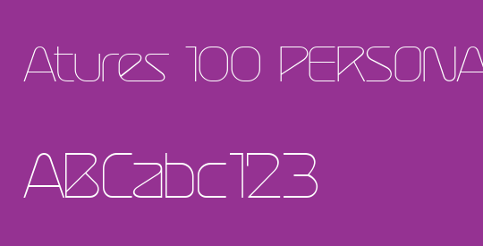 Atures 100 PERSONAL USE ONLY