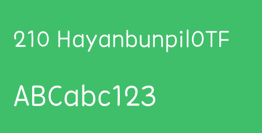210 HayanbunpilOTF