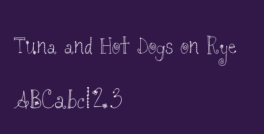 Tuna and Hot Dogs on Rye