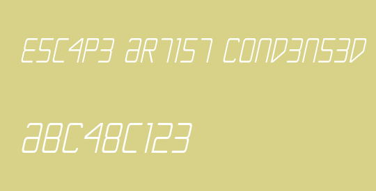 Escape Artist Condensed Semi-Italic
