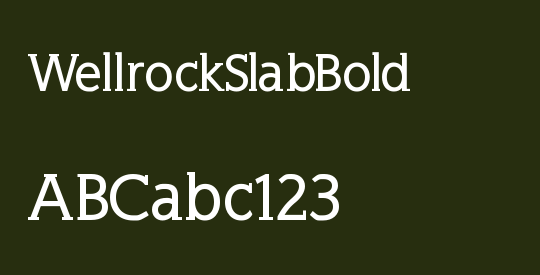 WellrockSlabBold