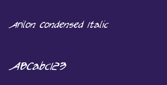 Arilon Condensed Italic