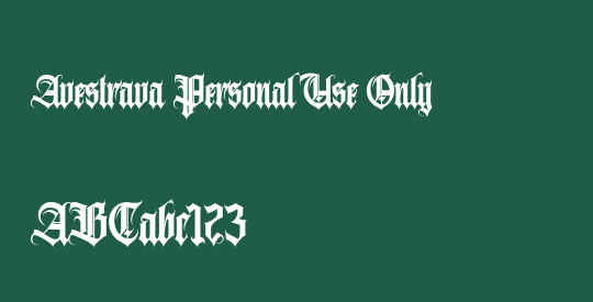 Avestrava Personal Use Only