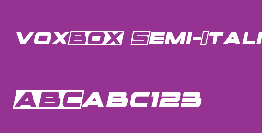 voxBOX Semi-Italic