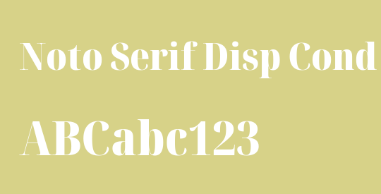 Noto Serif Disp Cond Blk