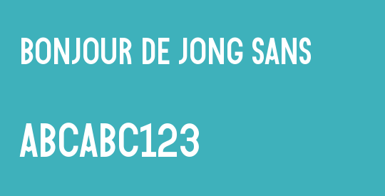 Bonjour De Jong Sans