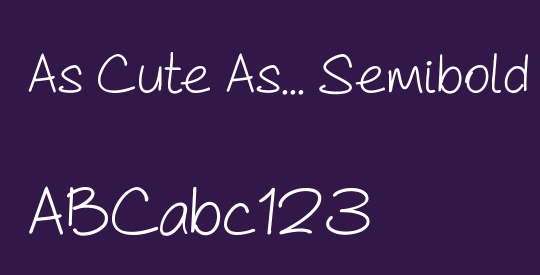 As Cute As... Semibold
