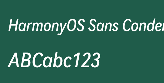 HarmonyOS Sans Condensed