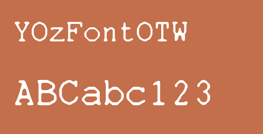 YOzFontOTW
