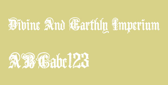 Divine And Earthly Imperium