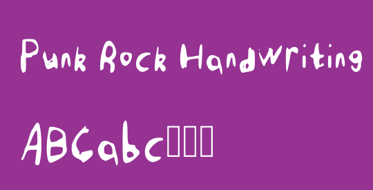 Punk Rock Handwriting