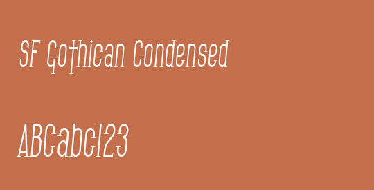 SF Gothican Condensed