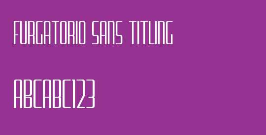 Furgatorio Sans Titling
