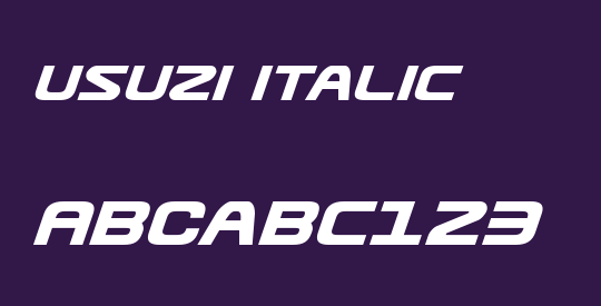 Usuzi Italic