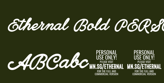 Ethernal Bold PERSONAL USE