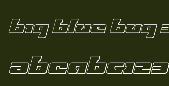 Big Blue Bug 3D Italic