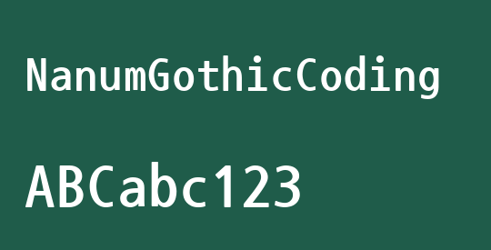 NanumGothicCoding