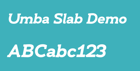 Umba Slab Demo