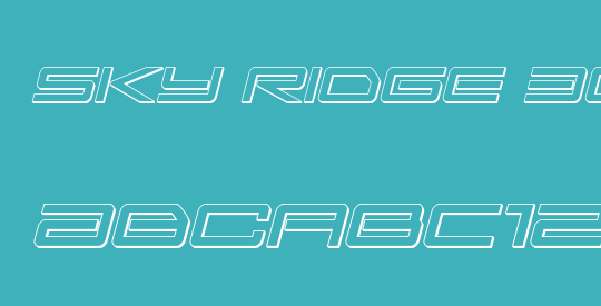 Sky Ridge 3D Italic