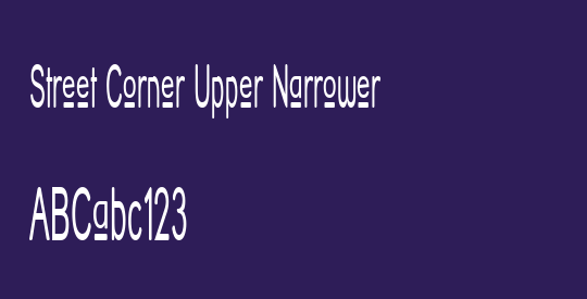 Street Corner Upper Narrower